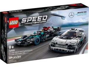 Ігри та іграшки: Конструктор LEGO Speed Champions Mercedes-AMG F1 W12 E Performance та Mercedes-AMG Project One 76909