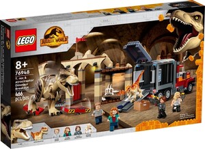 Игры и игрушки: Конструктор LEGO Jurassic World Втеча тиранозавра і атроцираптора 76948