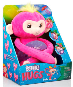 Игры и игрушки: Мягкая интерактивная обезьянка-обнимашка Белла (42 см), Fingerlings