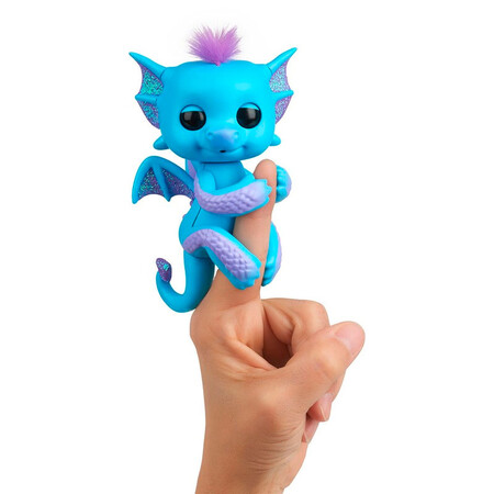 Интерактивные животные: Интерактивный ручной дракончик Тара (синий), Fingerlings