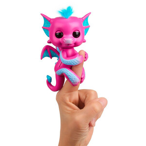 Ігри та іграшки: Інтерактивний ручної дракончик Сенді (рожевий), Fingerlings