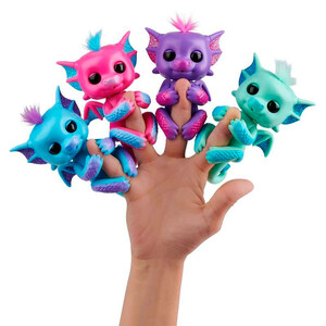 Ігри та іграшки: Інтерактивний ручної дракончик Ноа (фіолетовий), Fingerlings