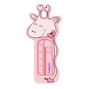 Плаваючий термометр для ванни «Жираф» рожевий/блакитний, BabyOno