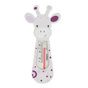 Плаваючий термометр для ванни «Жираф» фіолетовий, BabyOno