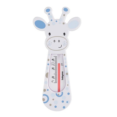 Принадлежности для купания: Плавающий термометр для ванны «Жираф» бело-голубой, BabyOno