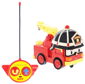 Ігри та іграшки: Пожарник Рой на радиоуправлении, 15 см, Robocar Poli, Silverlit
