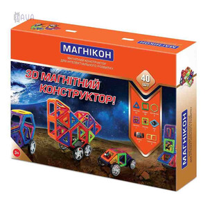 Магнітні конструктори: Магнітний конструктор Магнікон «Місяцехід», 40 деталей (MK-40)