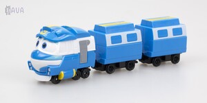 Игровой набор Паровозик Кей с двумя вагонами, Robot Trains