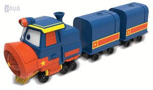 Ігри та іграшки: Ігровий набір Паровозик Віктор з двома вагонами, Robot Trains