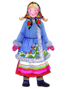 Кукла Аленушка, Игровой набор для девочек из картона (одевай и играй), Умная бумага
