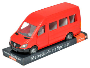 Машинки: Mercedes-Benz Sprinter пасажирський (червоний) на планшетці, 1:24, Tigres