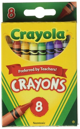 Товары для рисования: Восковые мелки Crayons (8 шт), Crayola