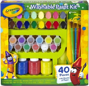 Товары для рисования: Большой набор для творчества Crayola с красками и кисточками 40 элементов (54-0155)