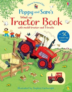 Интерактивные книги: Poppy and Sam's wind-up tractor book [Usborne]