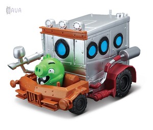 Машинка моторизованная с гонщиком Angry Birds Зеленый поросенок, Maisto