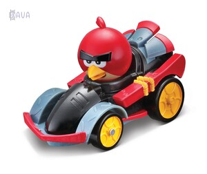 Машинки: Машинка интерактивная с гонщиком Angry Birds, Сквокеры, Красная птичка, Maisto