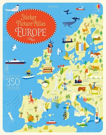 Для молодшого шкільного віку: Sticker picture atlas of Europe