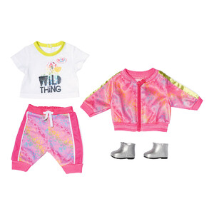 Ігри та іграшки: Набір одягу для ляльки Baby Born — Трендовий рожевий