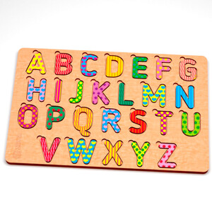 Ігри та іграшки: Азбука англійська кольорова, дерев'яний пазл (26 ? 20 мм), Зірка