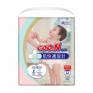 Підгузки та аксесуари: Трусики-підгузки Goo.N Plus для дітей (M, 6-12 кг), 58 шт