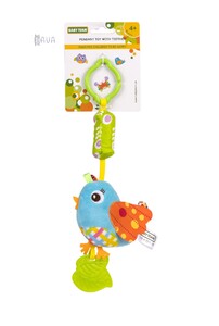 Игры и игрушки: Игрушка-подвеска с прорезывателем, Baby team (Птичка)