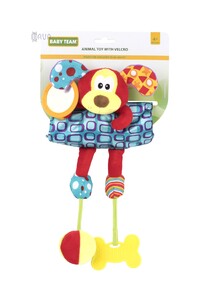 Ігри та іграшки: М'яка іграшка на ліжечко/візок, Baby team (собачка)