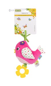 Розвивальні іграшки: Іграшка-підвіска музична «Пташка», Baby team (Рожевий)