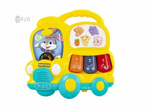 Игры и игрушки: Игрушка музыкальная "Веселый автобус", Baby team (желтый)