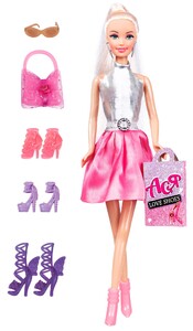 Ігри та іграшки: Лялька Ася блондинка в рожевій сукні ТМ Ася серія Я люблю взуття