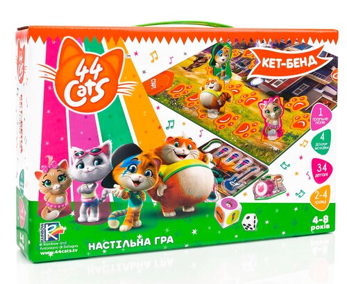 Настільні ігри: Настольная игра Кет-бенд, 44 Кота (укр), Vladi Toys