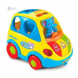 Розвивальні іграшки: Музична машинка-сортер «Розумний автобус», Hola Toys