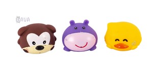 Іграшки для ванни: Набір іграшок для ванни «Кумедні звірятка» (набір із фіолетовим бегемотиком), Baby team