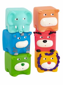 Набір іграшок для ванни «Кубики-звірята, зі слоником», 6 шт., Baby team