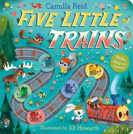 Книги про транспорт: Five Little Trains [Macmillan]