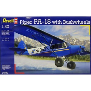 Сборная модель Revell Лёгкий двухместный самолет Piper PA-18 with brushwheels 1:32 (04890)