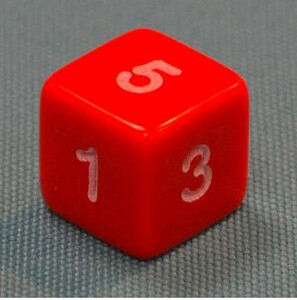 Dice: Numbers 1-6. Pack of 10