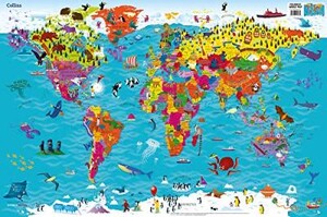 Подорожі. Атласи і мапи: Collins Childrens World Map