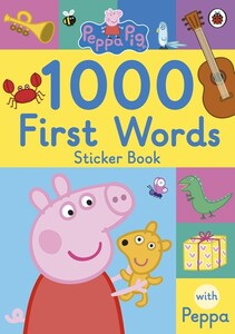Книги для детей: Peppa Pig: 1000 First Words. Sticker Book [Ladybird]