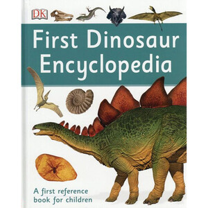 Книги про динозавров: First Dinosaur Encyclopedia [Hardback]