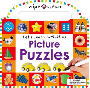 Книги для дітей: Wipe Clean: Picture Puzzles