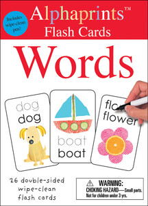 Развивающие книги: Alphaprints: Wipe Clean Flash Cards Words