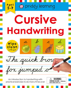 Книги для дітей: Wipe Clean Workbook: Cursive Handwriting