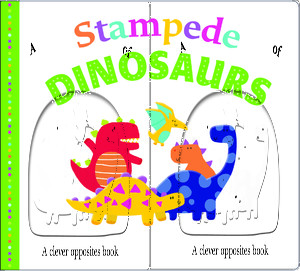 Книги для дітей: Picture Fit Board Books: A Stampede of Dinosaurs