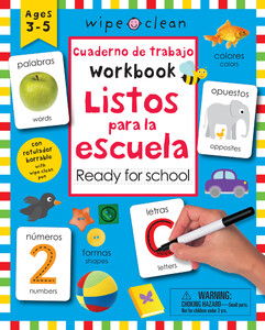 Книги для дітей: Wipe Clean: Bilingual Workbook Ready for School