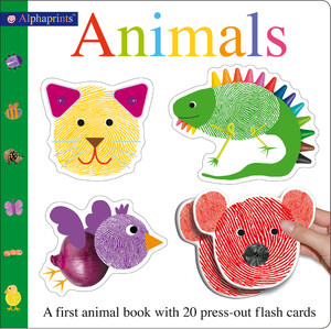 Книги про животных: Alphaprints Animals Flash Card Book