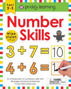 Книги для детей: Wipe Clean Workbook: Number Skills (enclosed spiral binding)