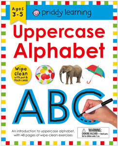 Развивающие книги: Wipe Clean Workbook Uppercase Alphabet (enclosed spiral binding)