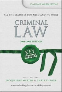 Право: Key Statutes: Criminal Law [Hodder & Stoughton]