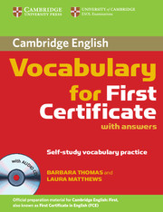 Книги для дорослих: Cambridge Vocabulary for First Certificate with Audio CD (9780521697996)