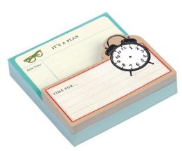 Блокноти та щоденники: Shaped Memo Pads: Vintage Clock